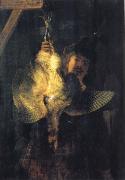 REMBRANDT Harmenszoon van Rijn Self-Portrait with a Dead Bittern USA oil painting reproduction